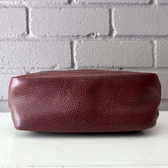 JACK + MULLIGAN Presley Leather Unisex Brown Zip Toiletry Dopp Kit Makeup Pouch - Picture 7 of 9